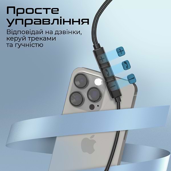 Фото - Навушники вкладиші дротові Promate silken-c.black