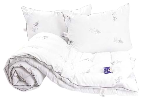Фото - Набор одеяло двуспальное + 2 подушки Руно Silver Swan 172х205 + 50х70 см (172.52_Silver Swan)