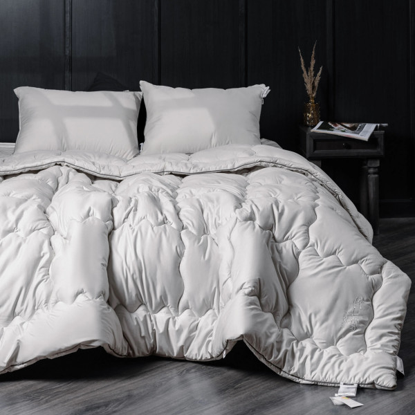 Фото - Ковдра демісезонна полуторна MirSon антиалергенна №1002 "Silver Cloud" EcoSilk 155х215 (2200010352474)