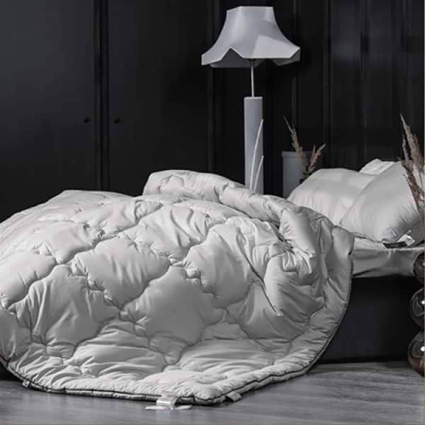 Ковдра літня двоспальна євро MirSon вовняна №1044 Silver Cloud 200х220 см (2200010355437)