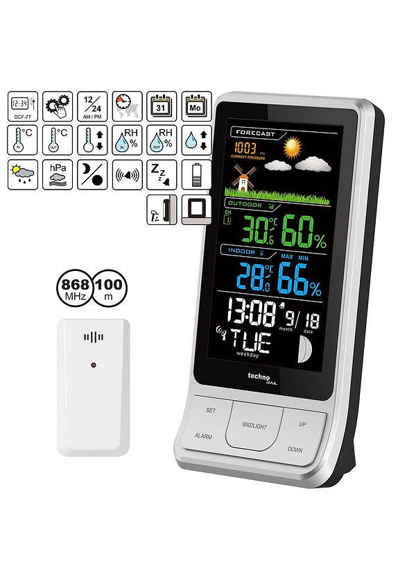 Фото - Метеостанция Technoline Black/Silver (WS6441)