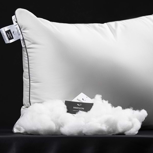 Фото - Подушка стандартна MirSon №1016 "Silver Cloud" бавовна середня 60х60 (2200010363029)