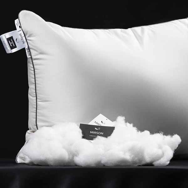 Фото - Подушка стандартная MirSon №1001 Silver Cloud memory effekt средняя 50х70 (2200010361902)