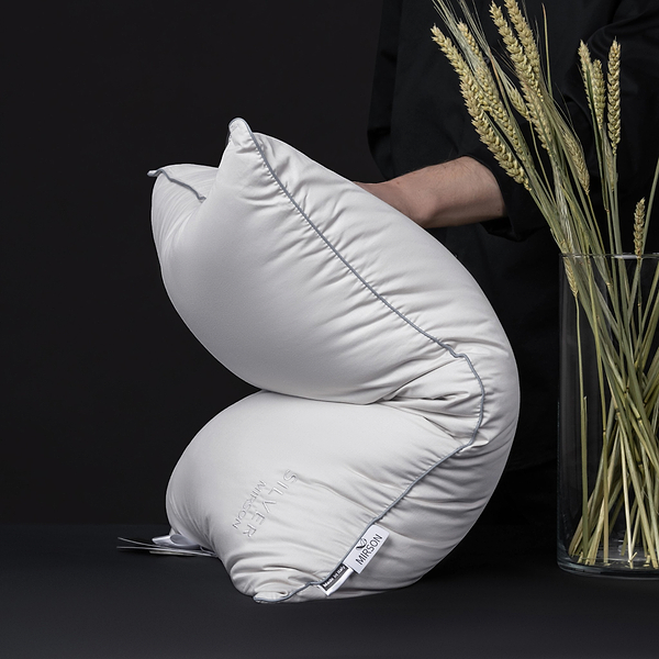 Фото - Подушка стандартна MirSon бамбукова №1020 "Silver Cloud" висока 70х70 см (2200010363302)