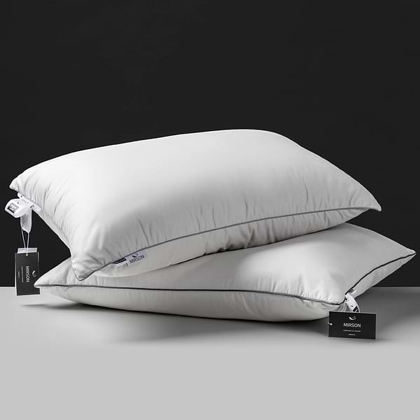 Фото - Подушка стандартна MirSon №1016 "Silver Cloud" бавовна середня 60х60 (2200010363029)