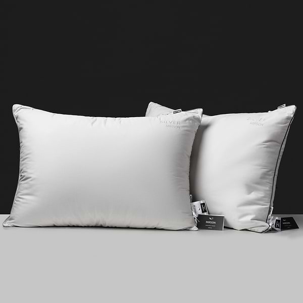 Фото - Подушка стандартная MirSon №1026 "Silver Cloud" с эвкалиптом высокая 70х70 (2200010363722)