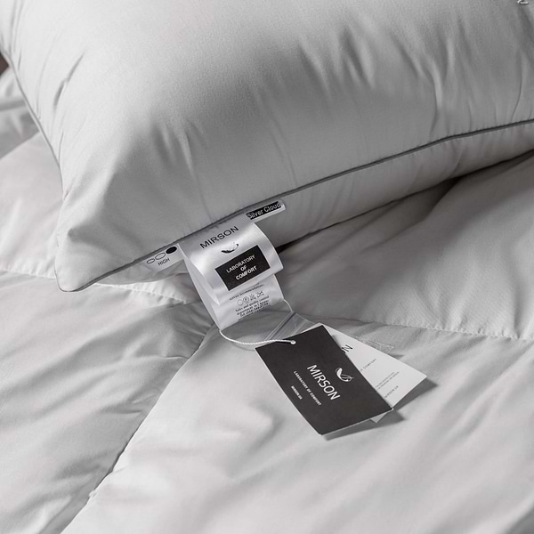 Фото - Подушка стандартна MirSon №1016 "Silver Cloud" бавовна середня 60х60 (2200010363029)