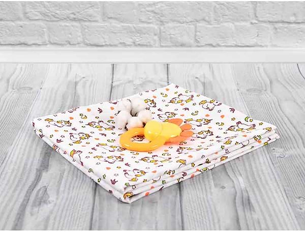 Фото - Пеленка многоразовая Руно ситец 95х110 (204.03_единороги)