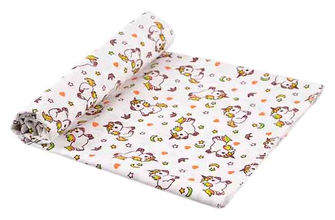 Фото - Пеленка многоразовая Руно ситец 95х110 (204.03_единороги)