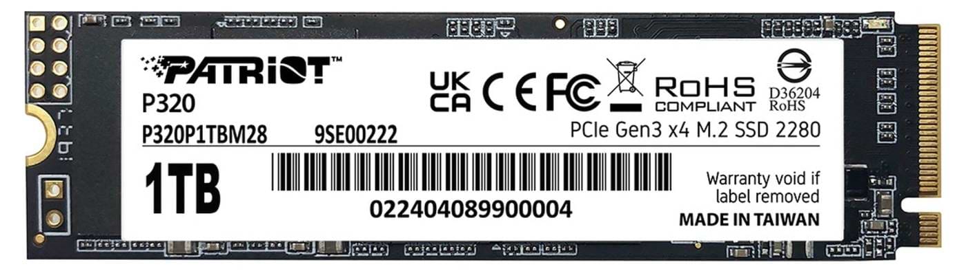 SSD-накопитель внутренний Patriot M.2 2280 1TB/P320 (P320P1TBM28)