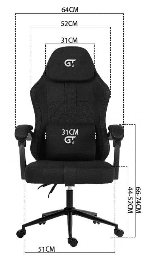 Фото - Крісло для геймерів GT Racer X-2326 Fabric Black/Red