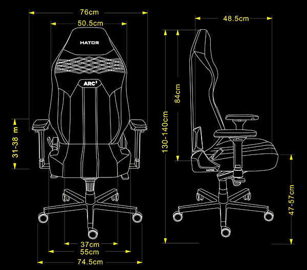 Фото - Крісло для геймерів Hator Arc 3 L PU (HTC3400L) Black