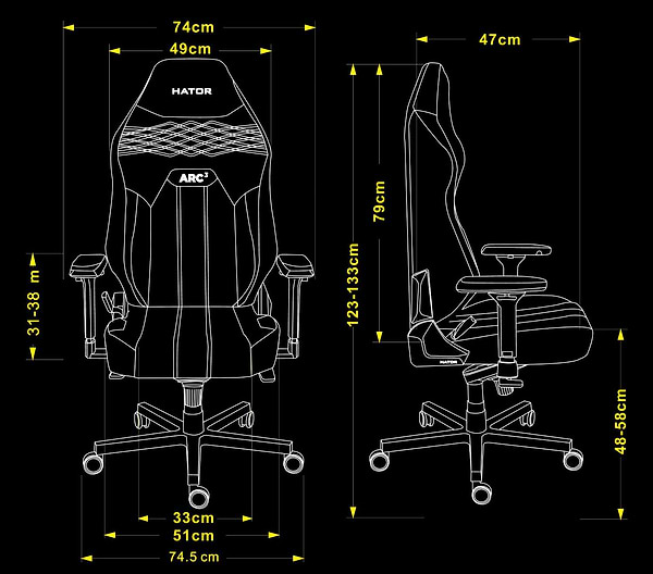 Фото - Крісло для геймерів Hator Arc 3 S PU (HTC3400S) Black