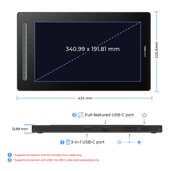 Фото - Графічний планшет XP-Pen Artist 16 Pen Display (2nd Gen) Black (JPCD160FH_BK)