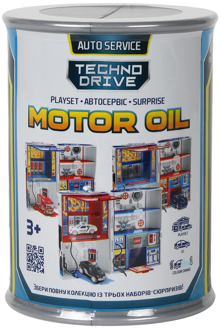 Ігровий набір TechnoDrive MOTOR OIL - АВТОСЕРВІС З МІНІ-МОДЕЛЮ ЗМІНИ КОЛІР в асортименті (SK-112YKS)
