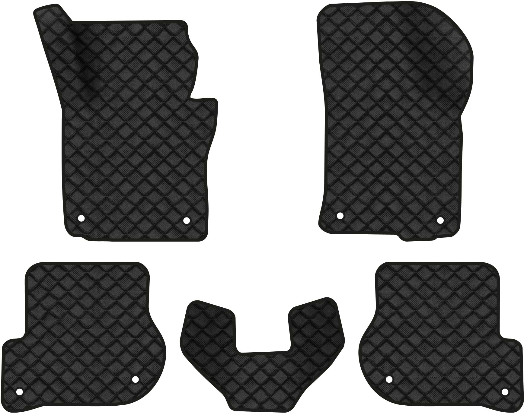 Коврики из экокожи в салон авто EVAtech ECO для Octavia A5 (AT, 8 clips) Skoda 2004-2013 2 поколение Liftback EU SK12152CD5AV8BBB