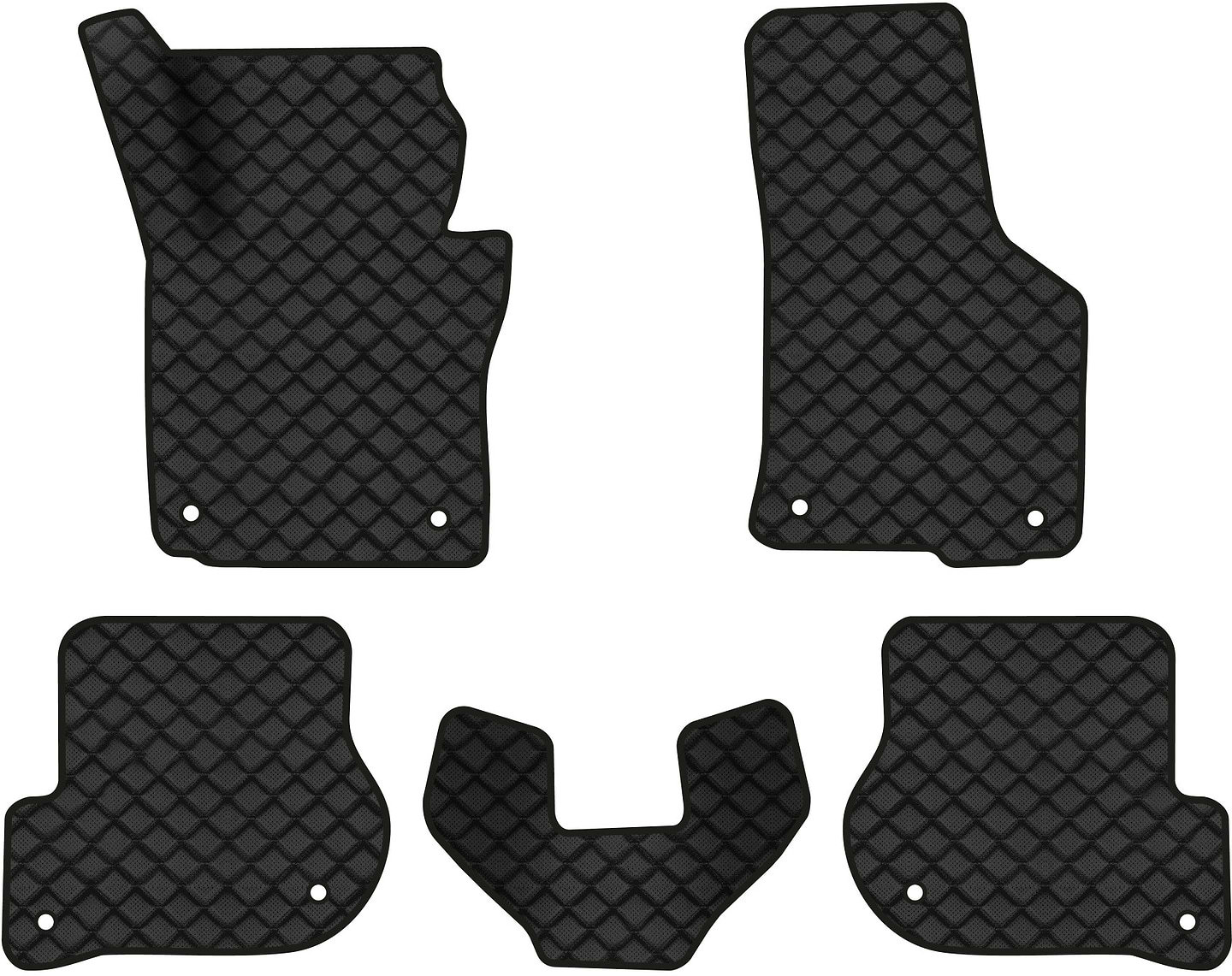 Коврики из экокожи в салон авто EVAtech ECO для Octavia A5 (AT, 8 clips) Skoda 2004-2013 2 поколение Liftback EU SK12152CE5AV8BBB