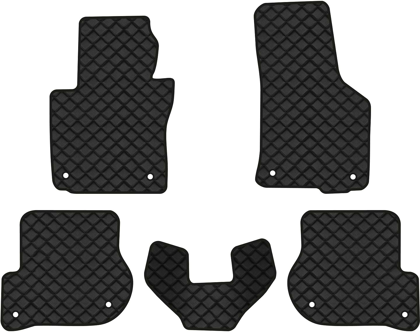 Коврики из экокожи в салон авто EVAtech ECO для Octavia A5 (AT, 8 clips) Skoda 2004-2013 2 поколение Liftback EU SK12152CG5AV8BBB