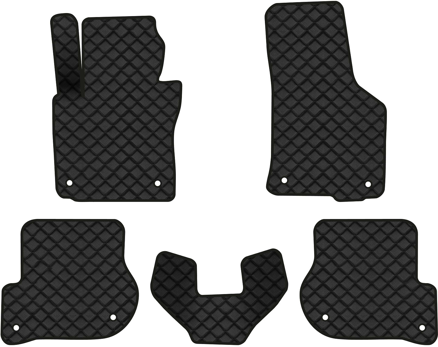 Коврики из экокожи в салон авто EVAtech ECO для Octavia A5 (AT, 8 clips) Skoda 2004-2013 2 поколение Liftback EU SK12152CV5AV8BBB