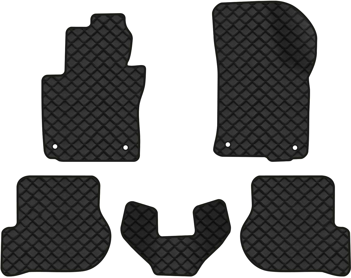 Коврики из экокожи в салон авто EVAtech ECO для Octavia A5 (MT, 4 clips) Skoda 2004-2013 2 поколение Combi EU SK12153CB5AV4BBB