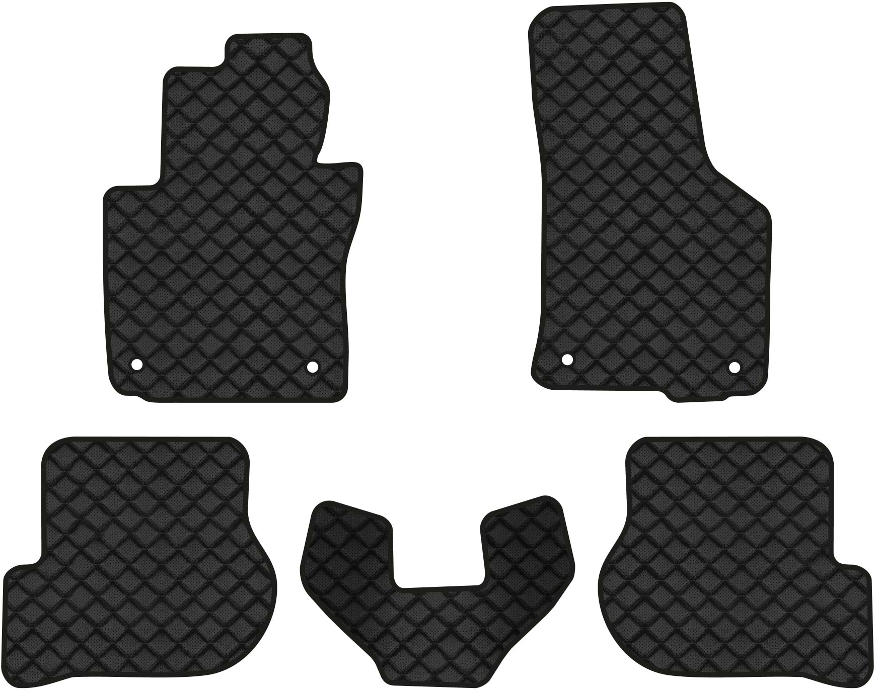 Коврики из экокожи в салон авто EVAtech ECO для Octavia A5 (MT, 4 clips) Skoda 2004-2013 2 поколение Combi EU SK12153CG5AV4BBB