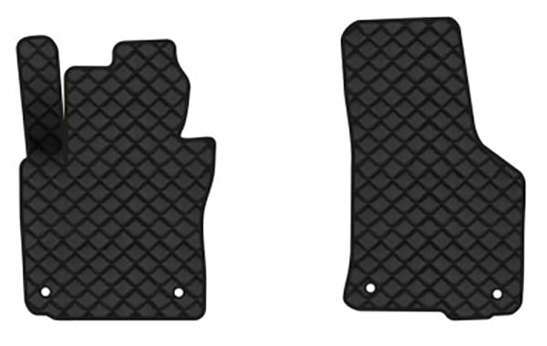 Коврики из экокожи в салон авто передние EVAtech для Octavia A5 (MT, 4 clips) Skoda 2004-2013 2 поколение Liftback EU (SK12154AV2AV4BBB)