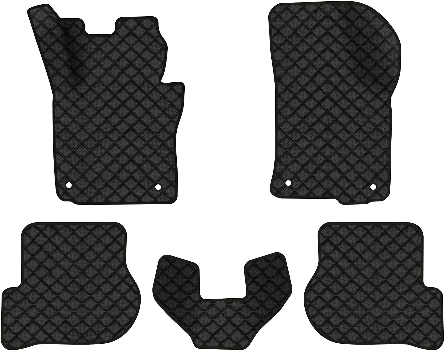 Коврики из экокожи в салон авто EVAtech ECO для Octavia A5 (MT, 4 clips) Skoda 2004-2013 2 поколение Liftback EU SK12154CD5AV4BBB