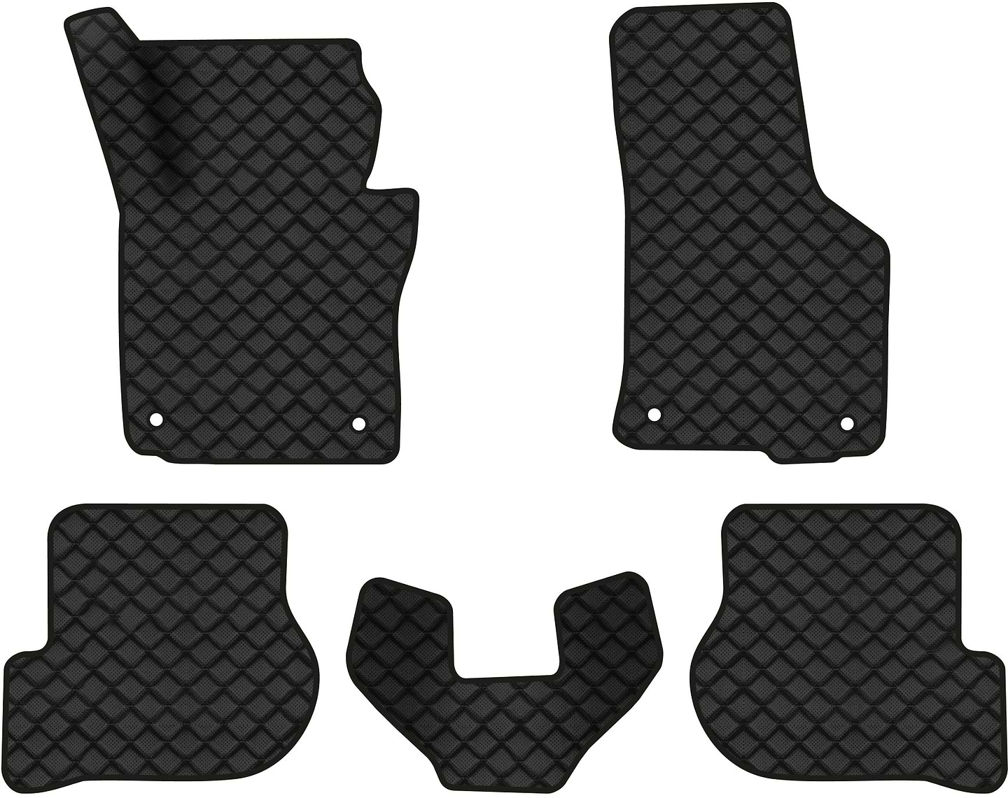 Коврики из экокожи в салон авто EVAtech ECO для Octavia A5 (AT, 4 clips) Skoda 2004-2013 2 поколение Combi EU SK12155CE5AV4BBB