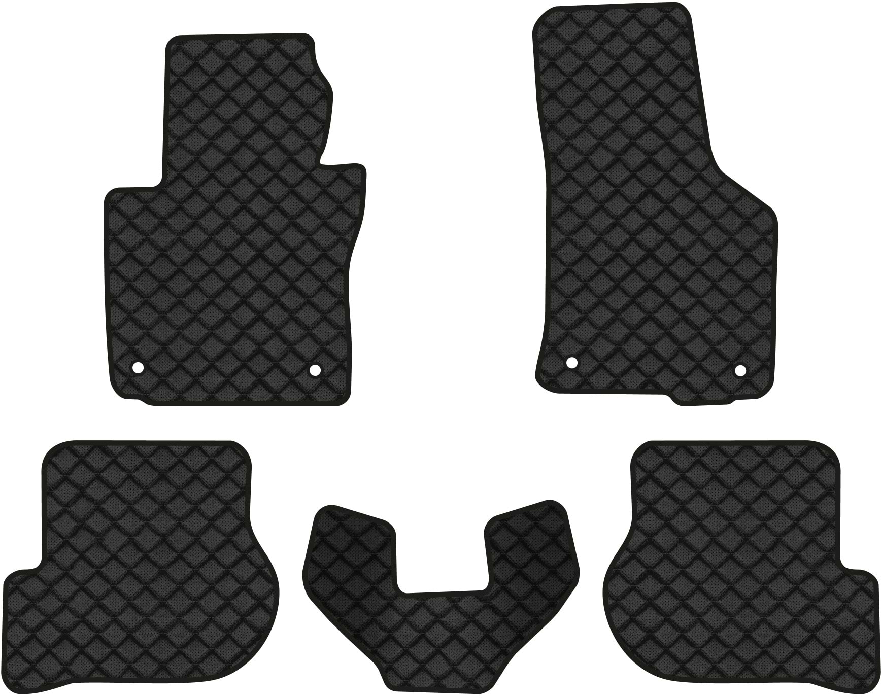 Коврики из экокожи в салон авто EVAtech ECO для Octavia A5 (AT, 4 clips) Skoda 2004-2013 2 поколение Combi EU SK12155CG5AV4BBB