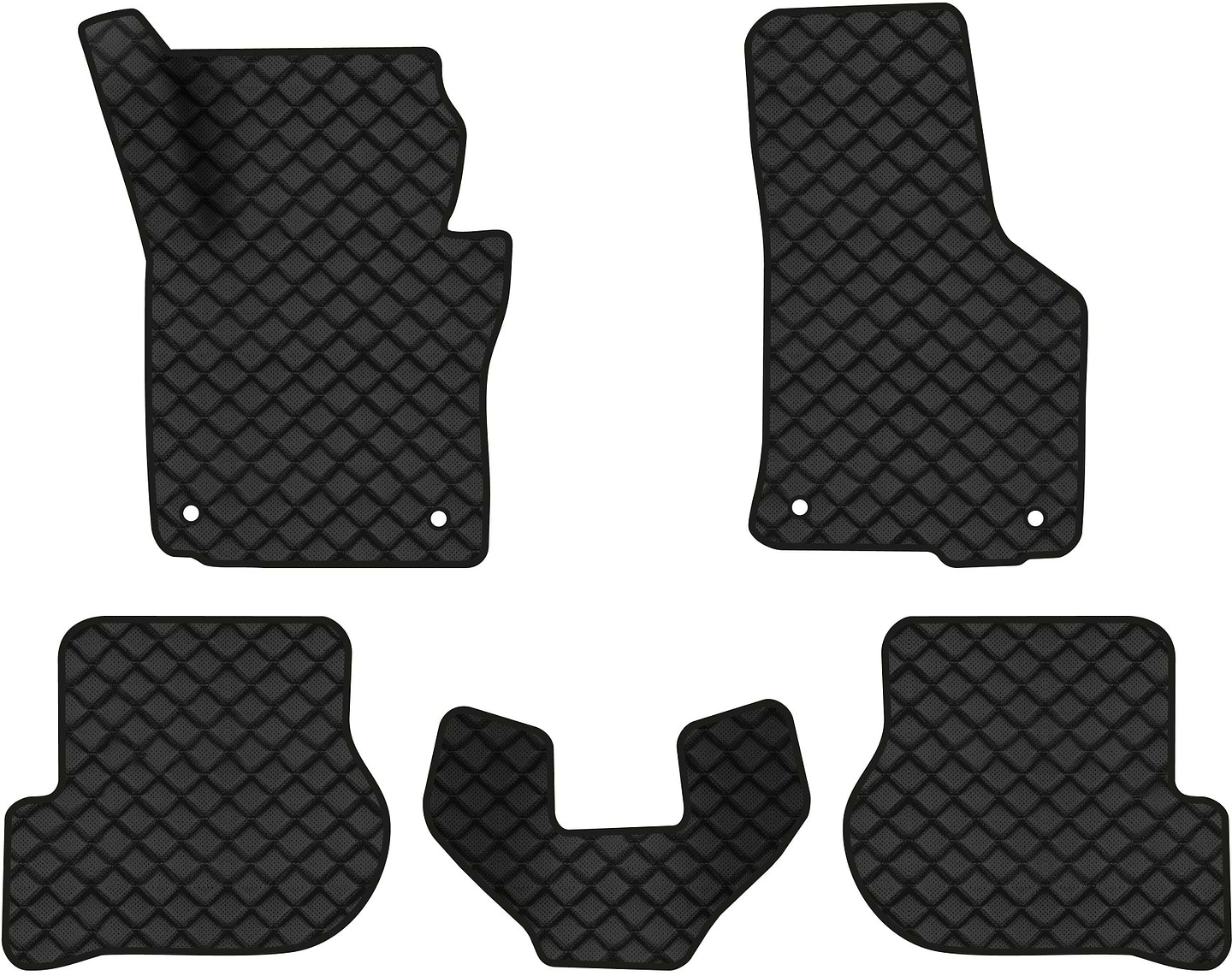 Коврики из экокожи в салон авто EVAtech ECO для Octavia A5 (AT, 4 clips) Skoda 2004-2013 2 поколение Liftback EU SK12157CE5AV4BBB