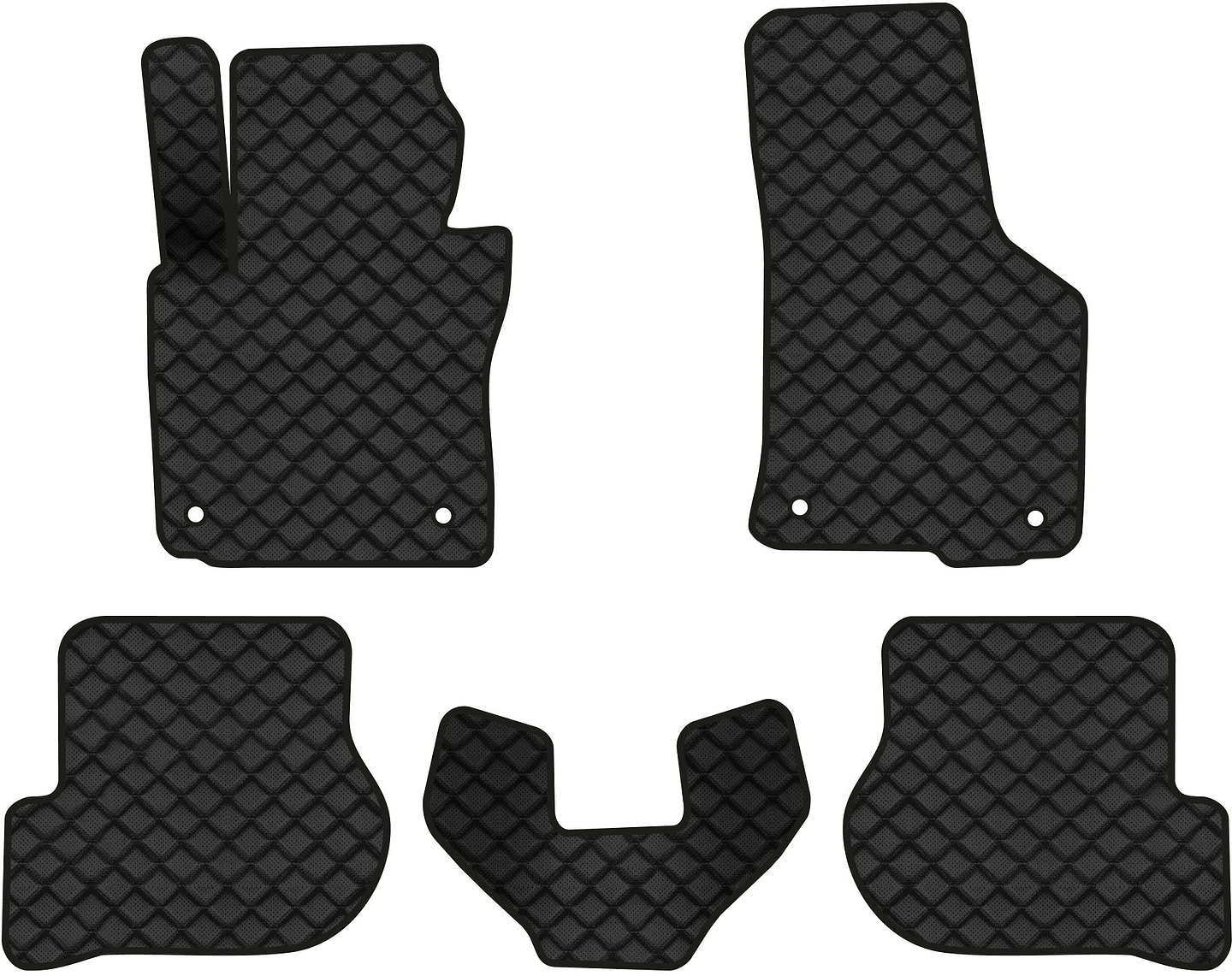 Коврики из экокожи в салон авто EVAtech ECO для Octavia A5 (AT, 4 clips) Skoda 2004-2013 2 поколение Liftback EU SK12157CV5AV4BBB