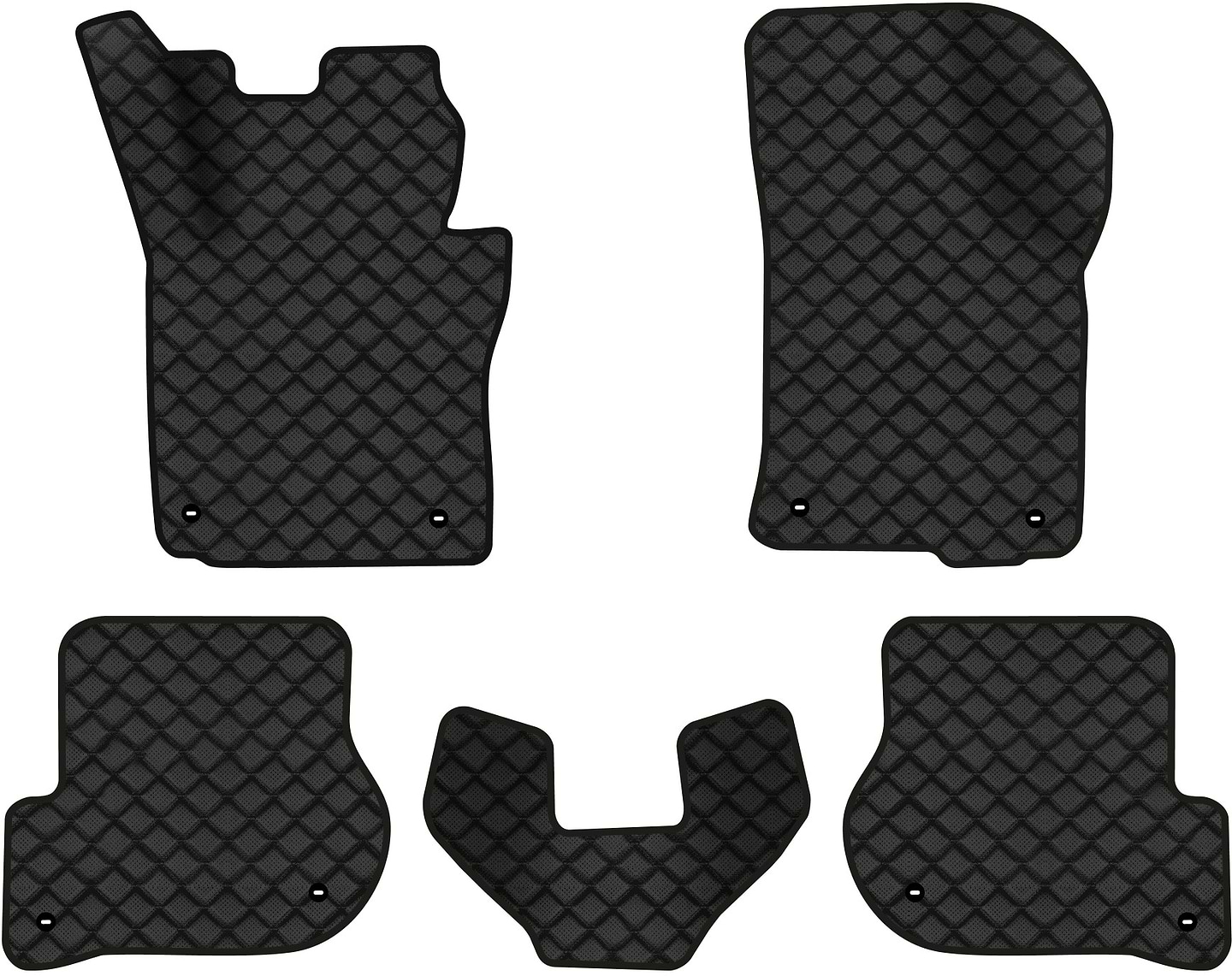 Коврики из экокожи в салон авто EVAtech ECO для Octavia A5 (MT, 8 clips) Skoda 2004-2013 2 поколение Combi EU SK12158CD5TL8BBB