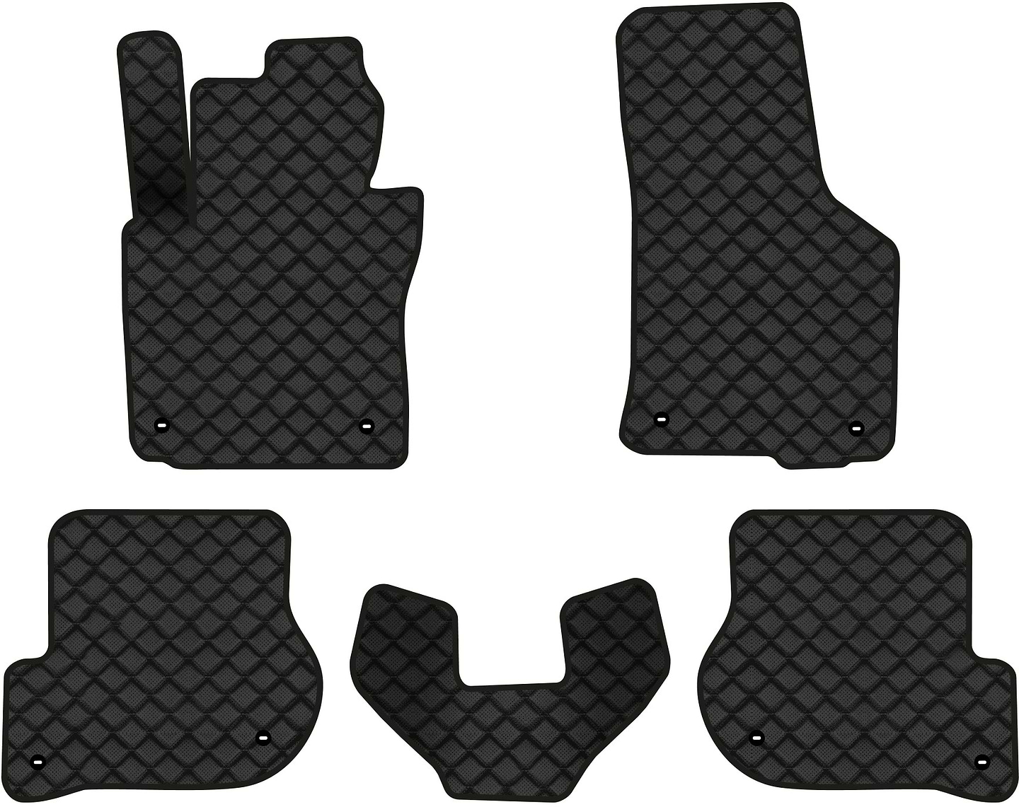 Коврики из экокожи в салон авто EVAtech ECO для Octavia A5 (MT, 8 clips) Skoda 2004-2013 2 поколение Combi EU SK12158CV5TL8BBB