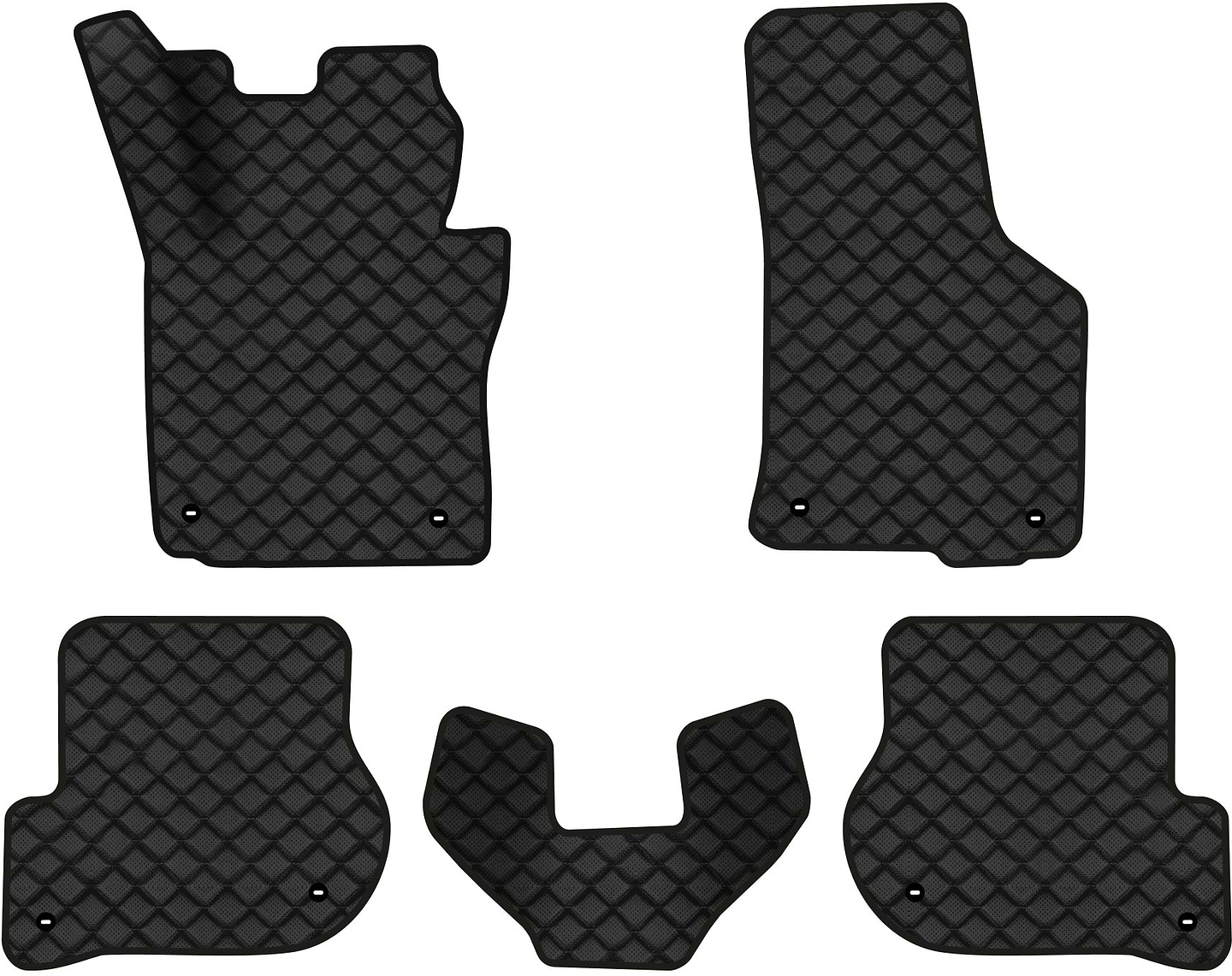 Коврики из экокожи в салон авто EVAtech ECO для Octavia A5 (MT, 8 clips) Skoda 2004-2013 2 поколение Liftback EU SK12159CE5TL8BBB