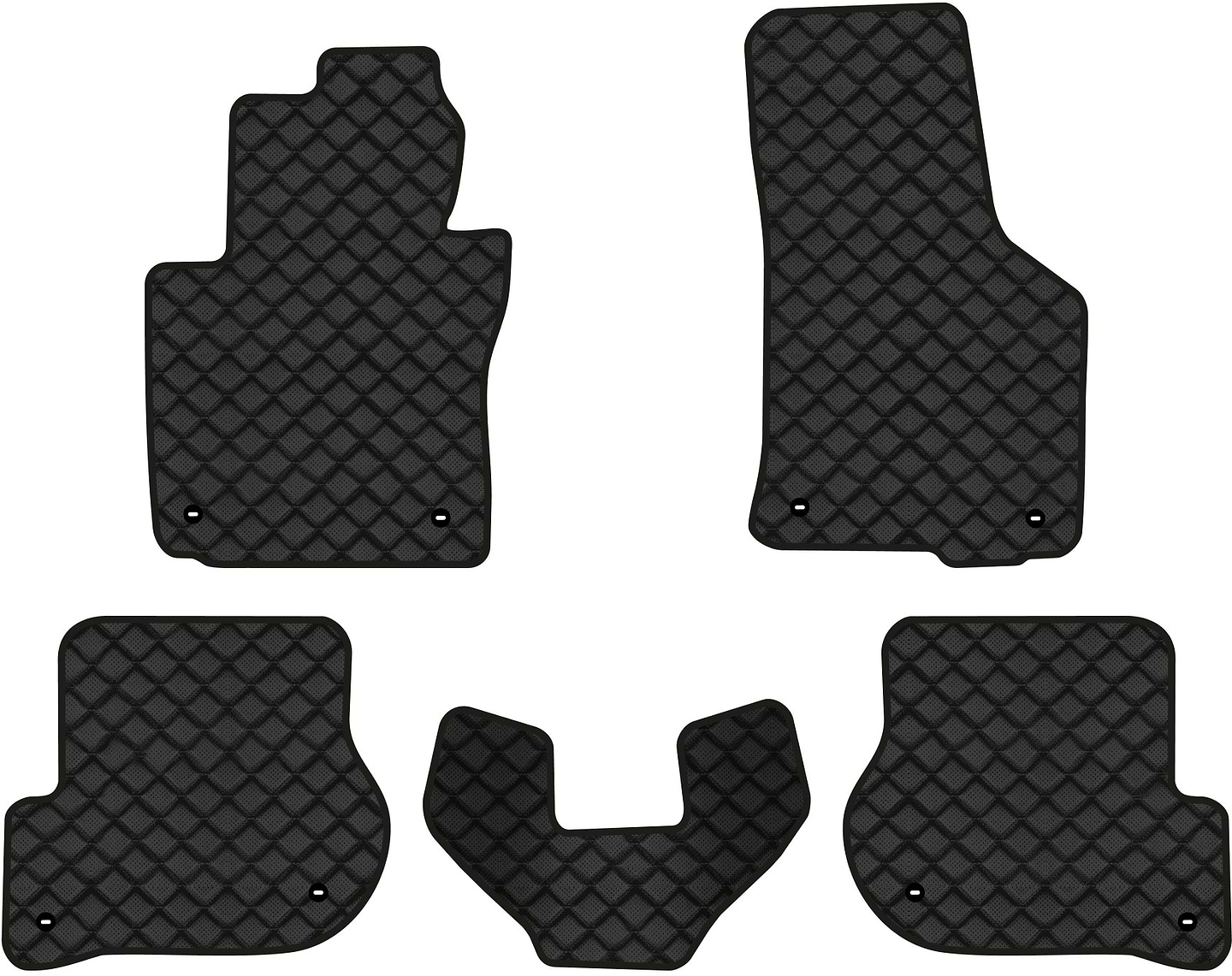 Коврики из экокожи в салон авто EVAtech ECO для Octavia A5 (MT, 8 clips) Skoda 2004-2013 2 поколение Liftback EU SK12159CG5TL8BBB