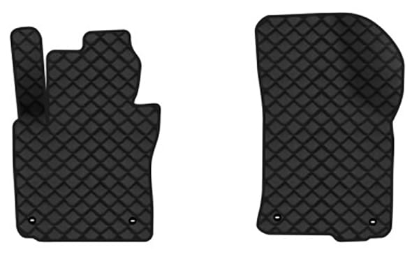 Коврики из экокожи в салон авто передние EVAtech для Octavia A5 (MT, 4 clips) Skoda 2004-2013 2 поколение Liftback EU (SK12163A2TL4BBB)