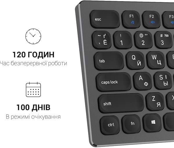 Фото - Клавіатура бездротова OfficePro SK1550 Wireless Black (SK1550B)