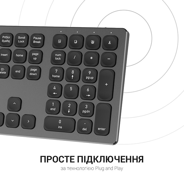 Фото - Клавіатура бездротова OfficePro SK1550 Wireless Black (SK1550B)