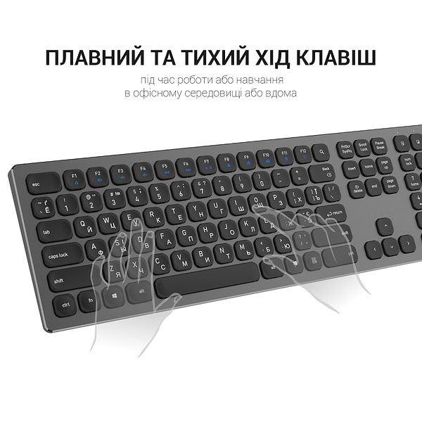 Фото - Клавіатура бездротова OfficePro SK1550 Wireless Black (SK1550B)