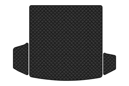 Коврик из экокожи в багажник авто EVAtech для Kodiaq (5 seats) Skoda 2016-2021 1 поколение SUV EU (SK32942BE3BBLB)