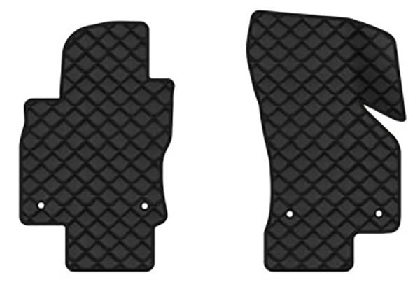 Коврики из экокожи в салон авто передние EVAtech для Octavia A7 AT Skoda 2013-2020 3 поколение Liftback EU (SK3639AB2AV4BBB)