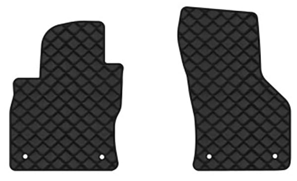 Коврики из экокожи в салон авто передние EVAtech для Octavia A7 AT Skoda 2013-2020 3 поколение Liftback EU (SK3639AS2AV4BBB)