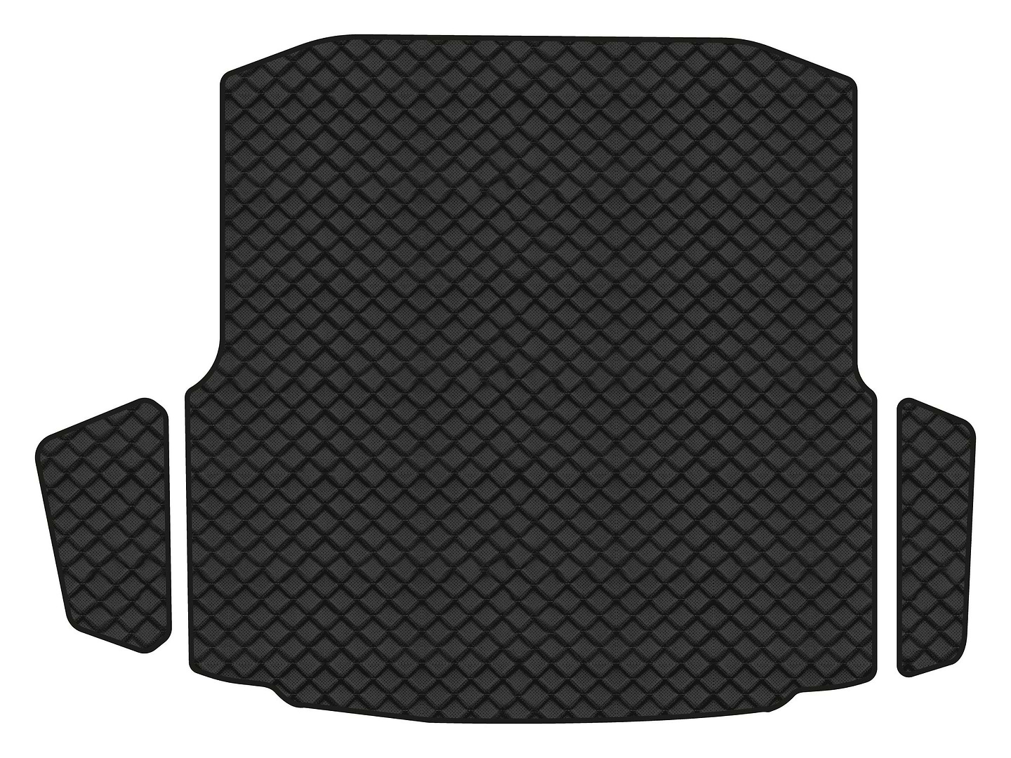 Килимок з екошкіри в багажник авто EVAtech ECO для Octavia A7 AT Skoda 2013-2020 3 поколение Liftback EU (SK3639BG3BBB)