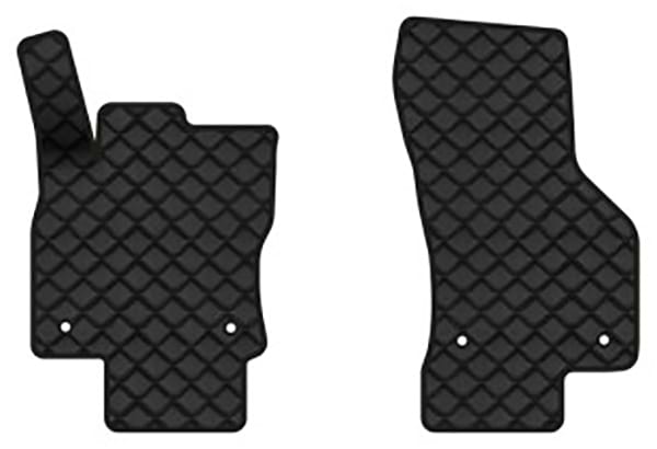 Коврики из экокожи в салон авто передние EVAtech для Octavia A7 MT Skoda 2013-2020 3 поколение Liftback EU (SK3640AV2AV4BBB)