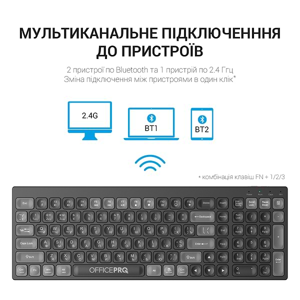 Фото - Клавіатура бездротова OfficePro SK985B