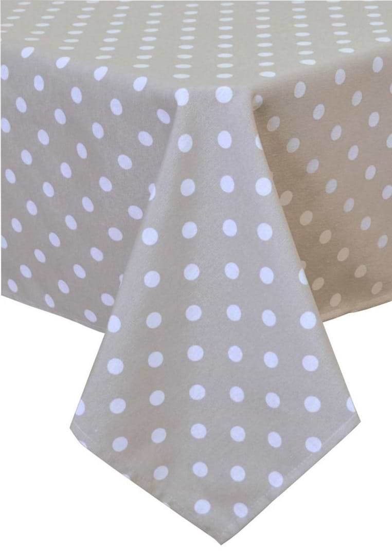 Скатертина прямокутна Прованс горох беж 120х136 см (009467)