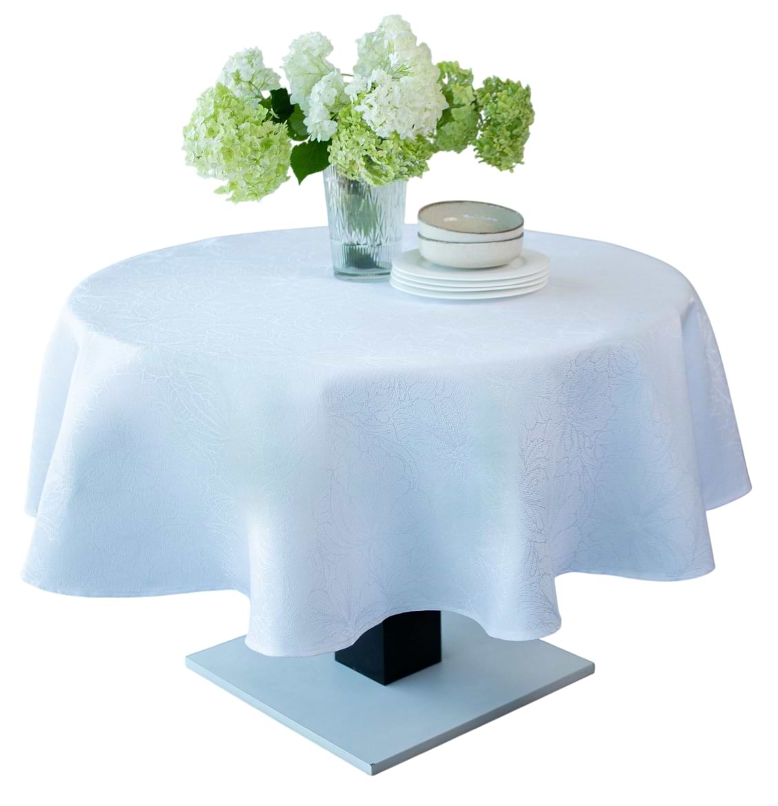 Скатертина кругла Едельвіка Меліса біла d-160 см (116-23/00)