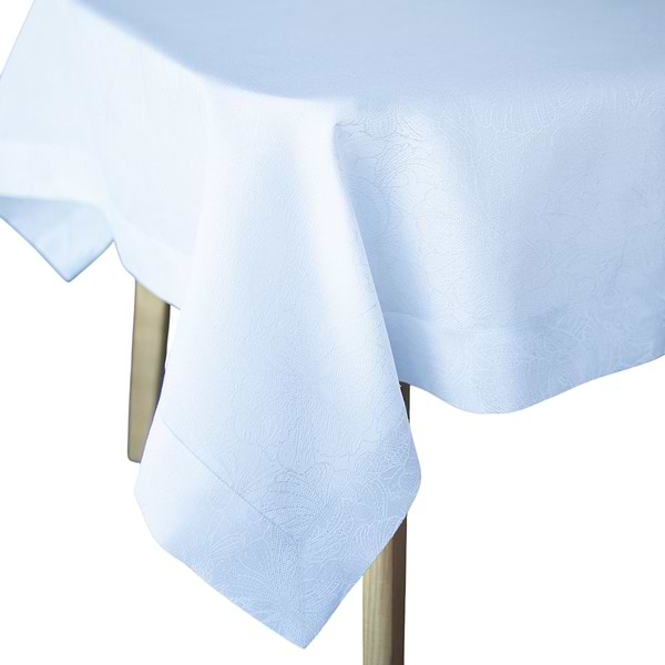 Фото - Скатерть прямоугольная Едельвіка Мелисса белая 240х144 см (67-24/00)