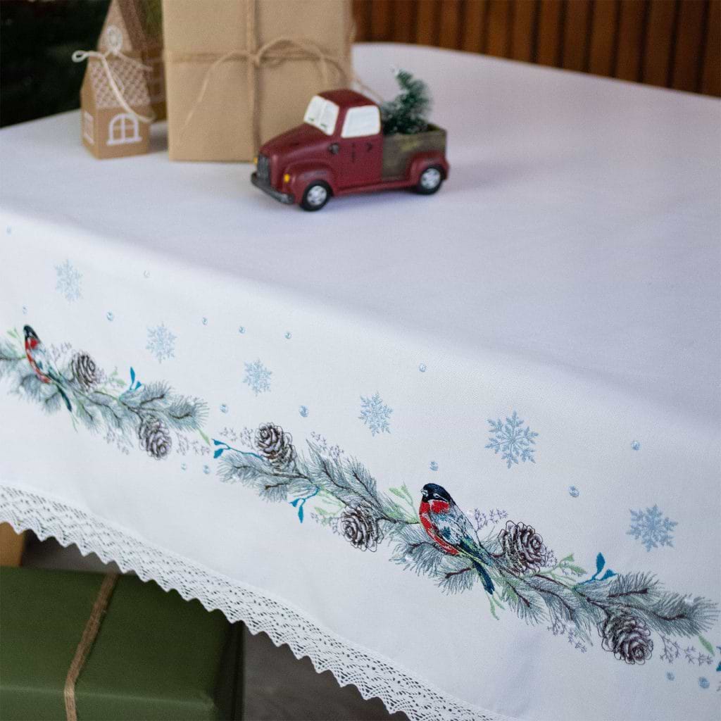 Скатерть прямоугольная Едельвіка Снегири 250х155 (319-24/09)