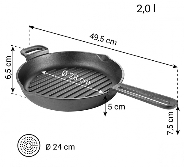 Фото - Сковорода гриль tescoma MASSIVE 28 см (617010)
